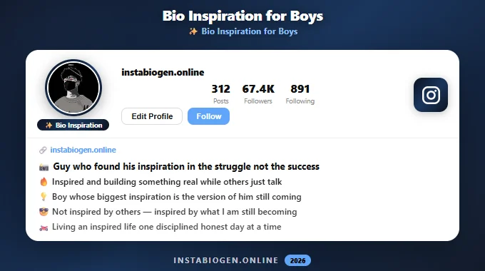Bio Inspiration for Boys